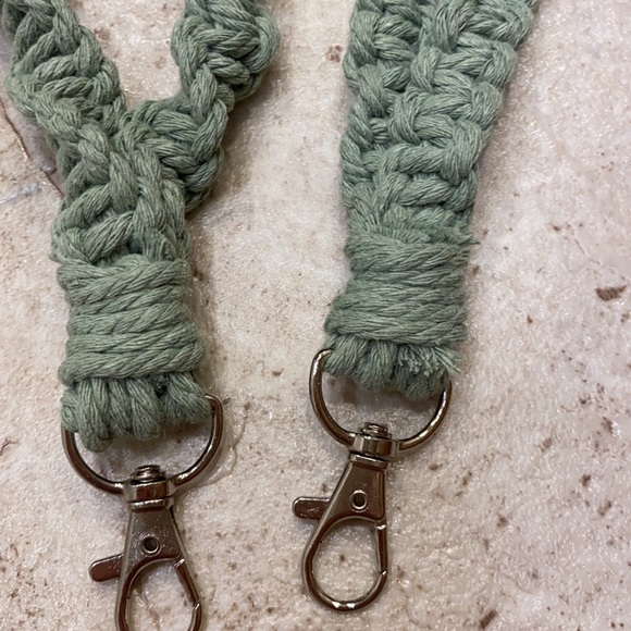 5 for $20! Set of Two Boho Macrame Key Wristlets - Picture 2 of 3